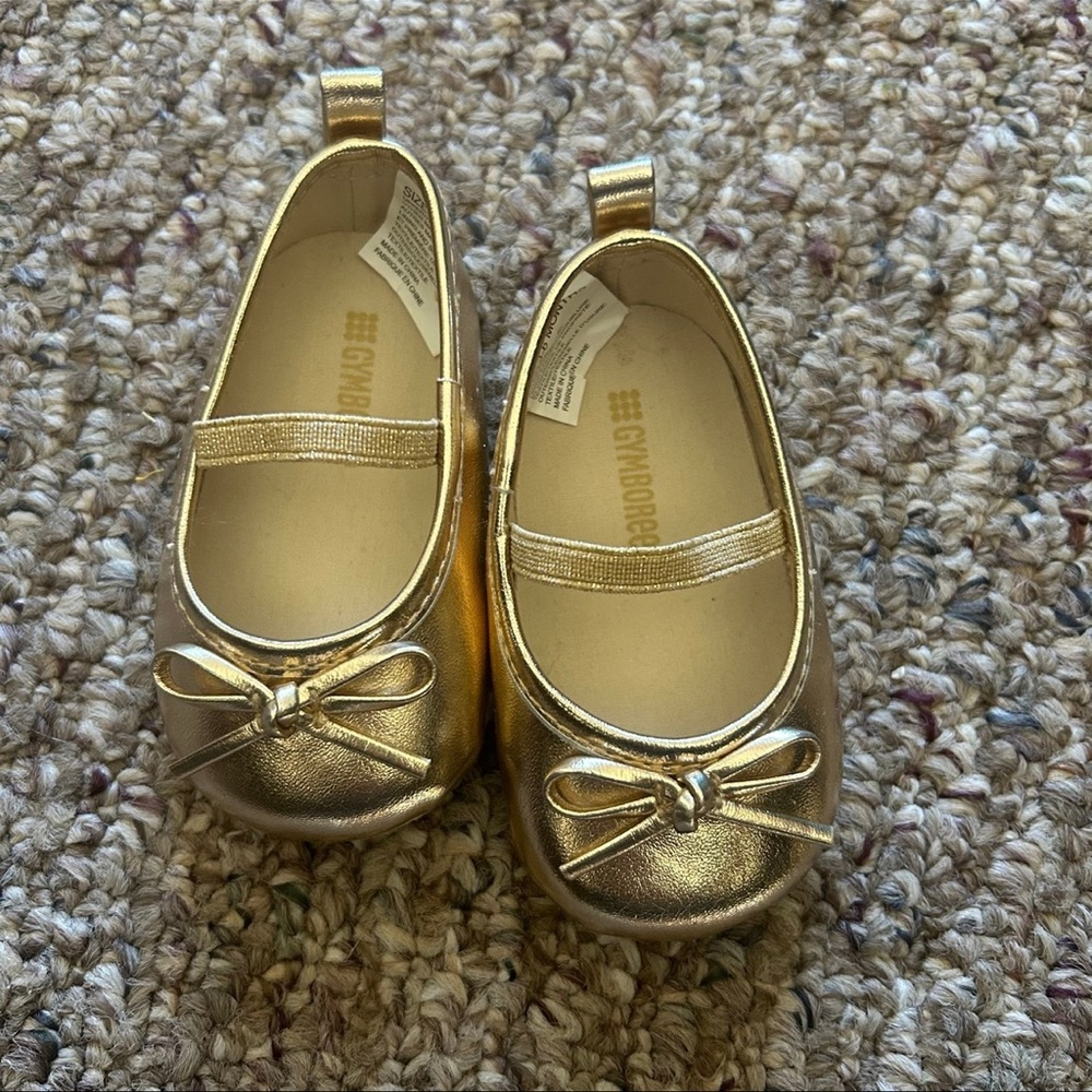 NEW Gymboree Gold Baby Ballet Flats size 3-6 months